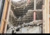 ببینید | دختر آبادانی از ساختمان تخریب شده پایین می آید | تلاش دختر آبادانی برای نجات خود